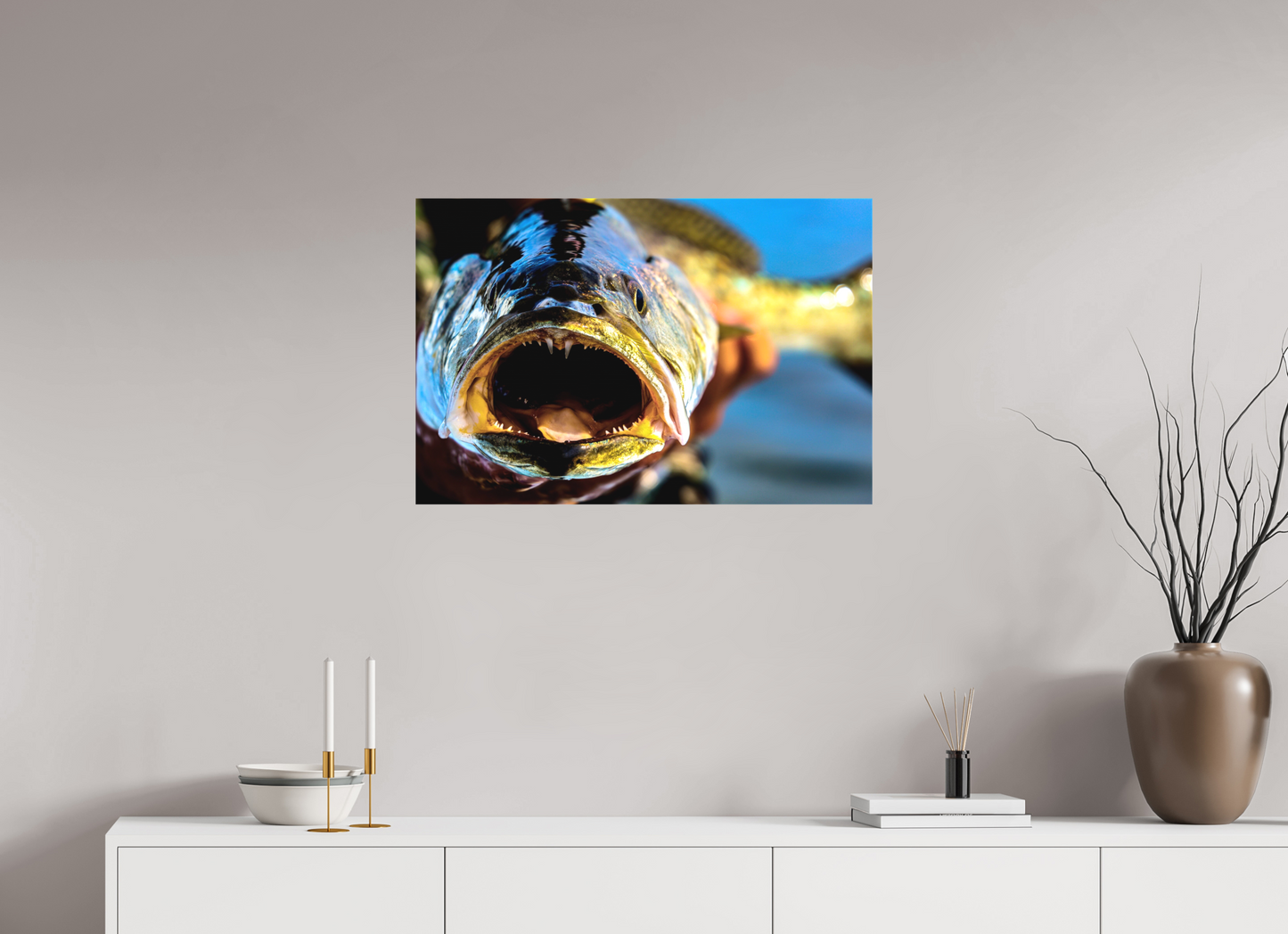 30 x 20″, Canvas Matte - 1.57in Gallery Wrap Trout Portrait - Texas Gold Collection